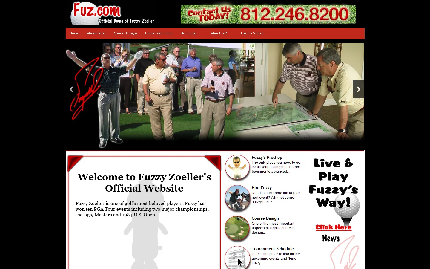 Fuzzy Zoeller Productions 首页截图