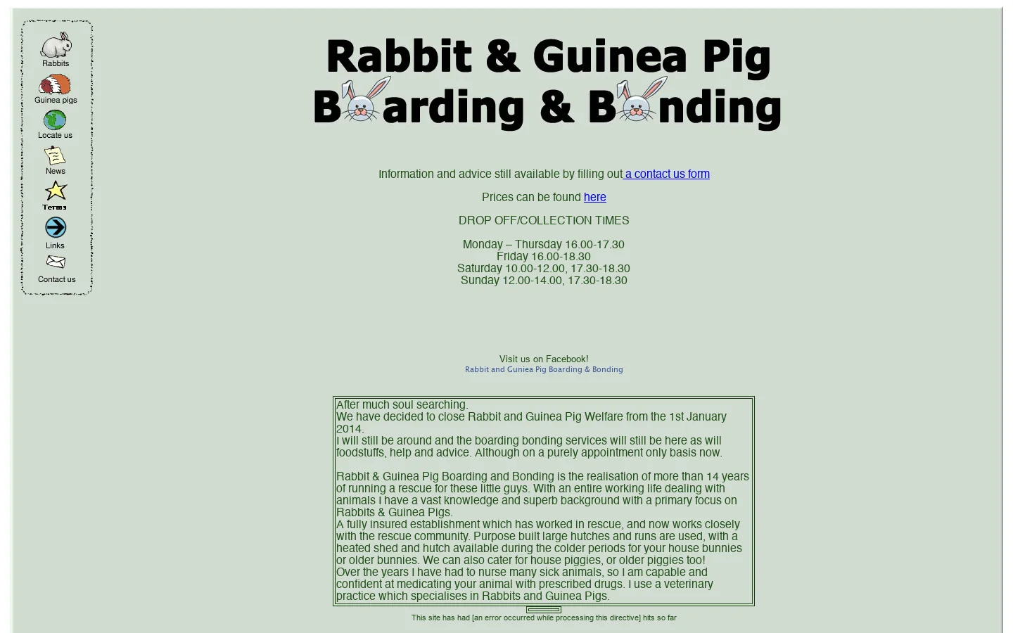 Rabbit and Guniea Pig Boarding & Bonding 首页截图