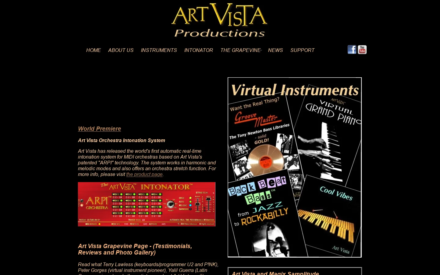Art Vista Sampled Instruments 首页截图
