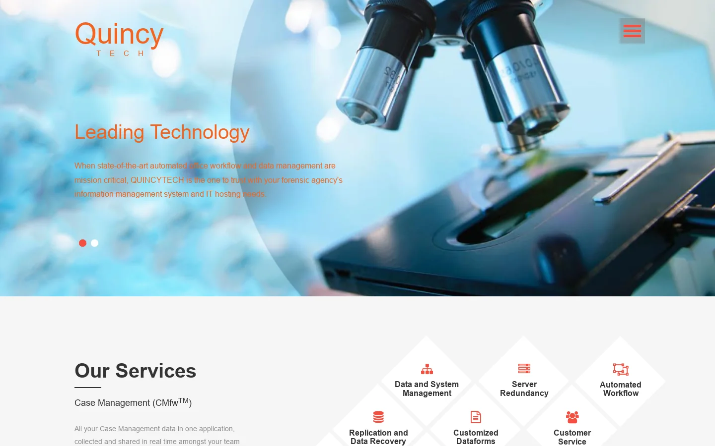 QUINCYTECH 首页截图