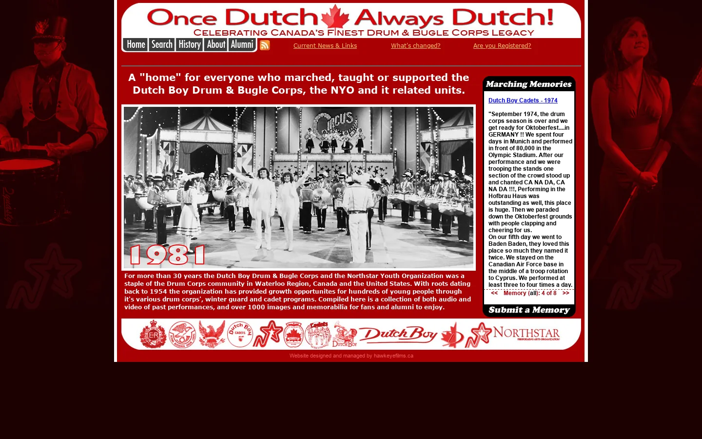 Dutch Boy Drum Corps / NYO history 首页截图