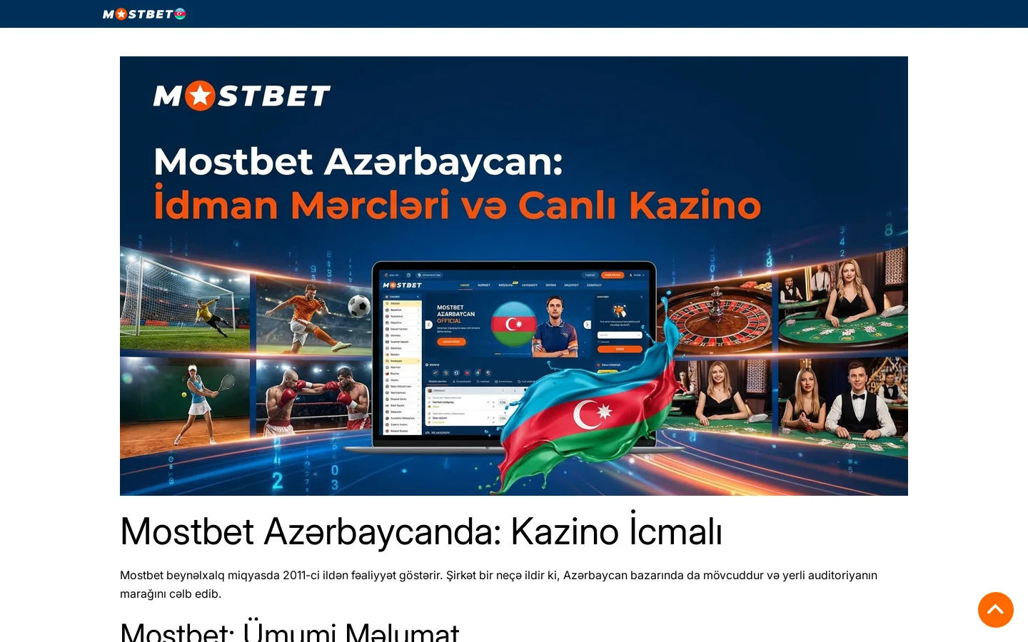 Mostbet Azərbaycan: Onlayn Mərc və Kazino Saytı 首页截图