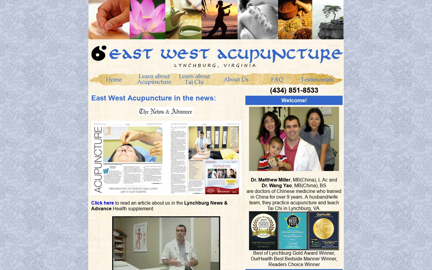 Lynchburg Acupuncturist East West Acupuncture Lynchburg Virginia 首页截图