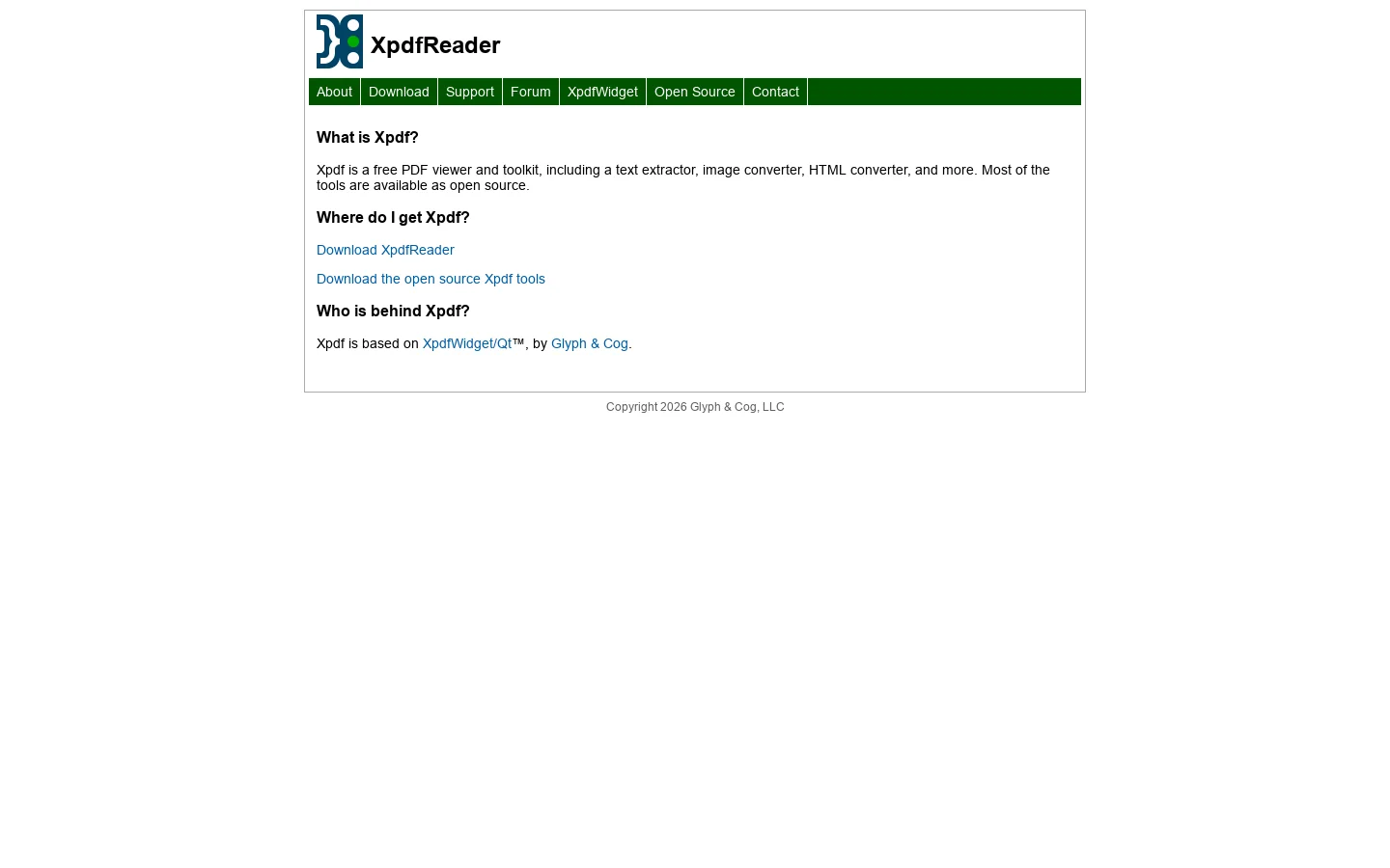 XpdfReader 首页截图