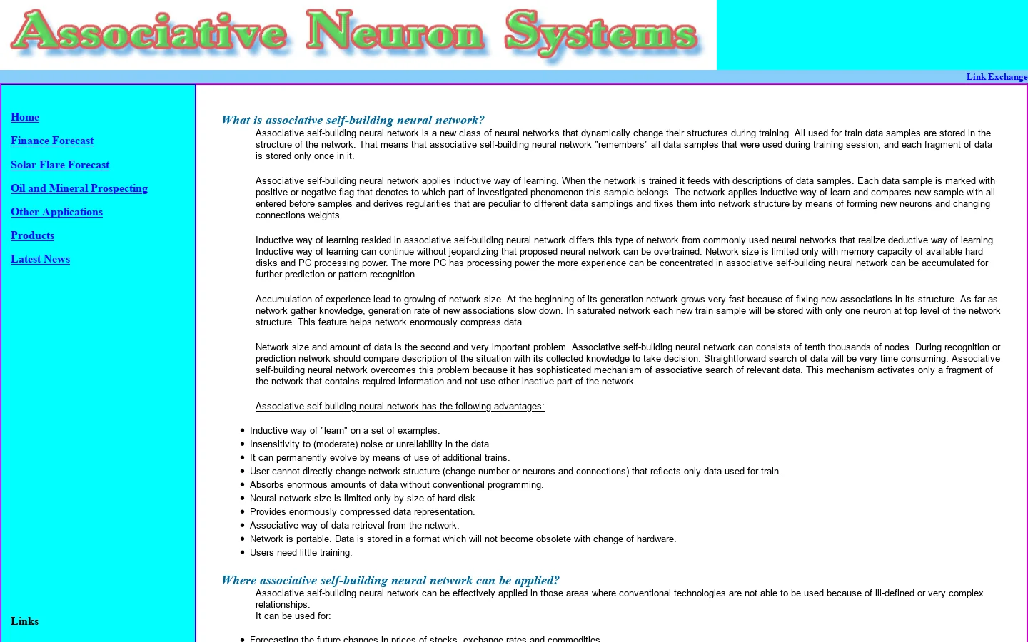Artificial Foreteller. Associative Neuron Systems 首页截图