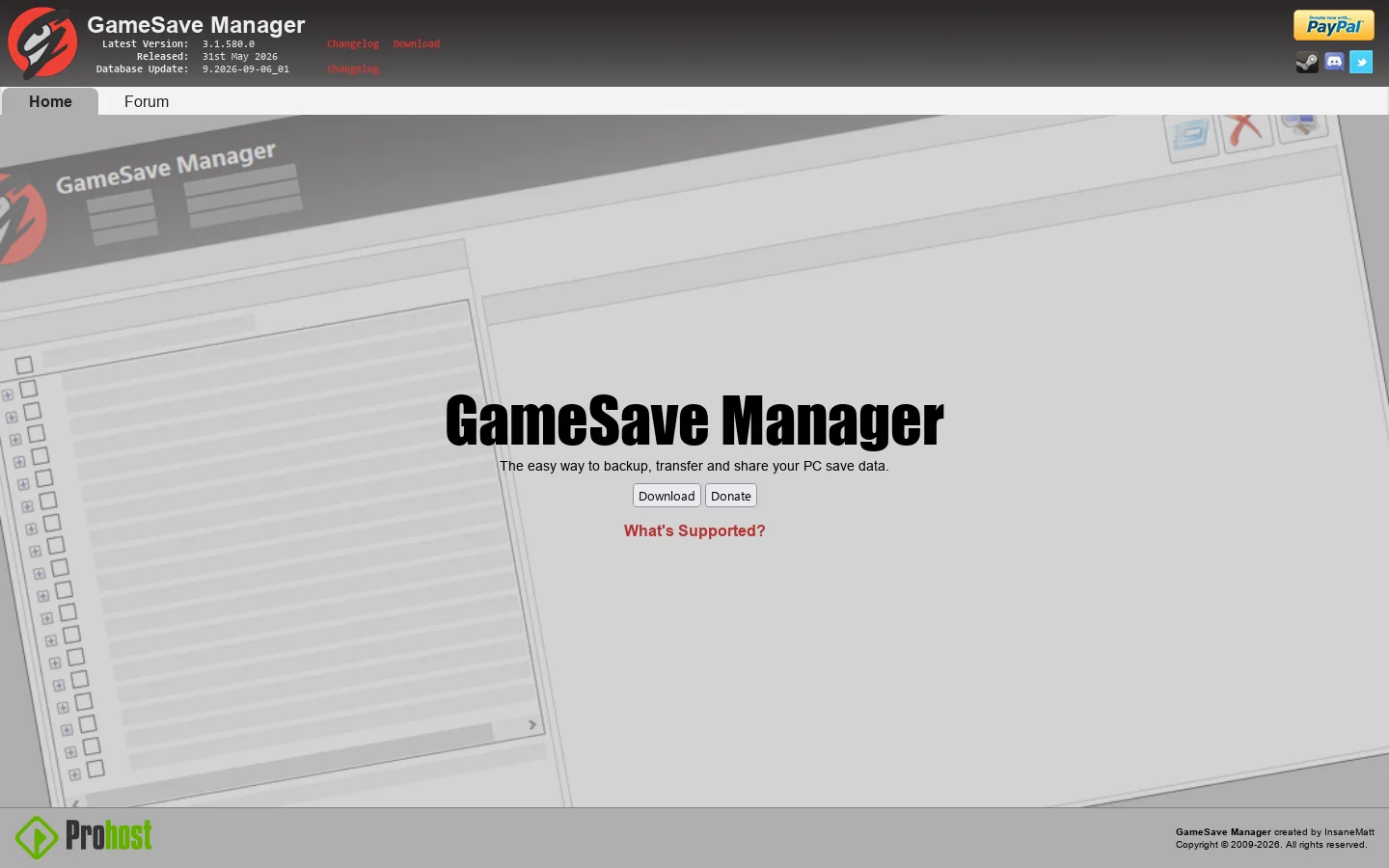 GameSave Manager 首页截图