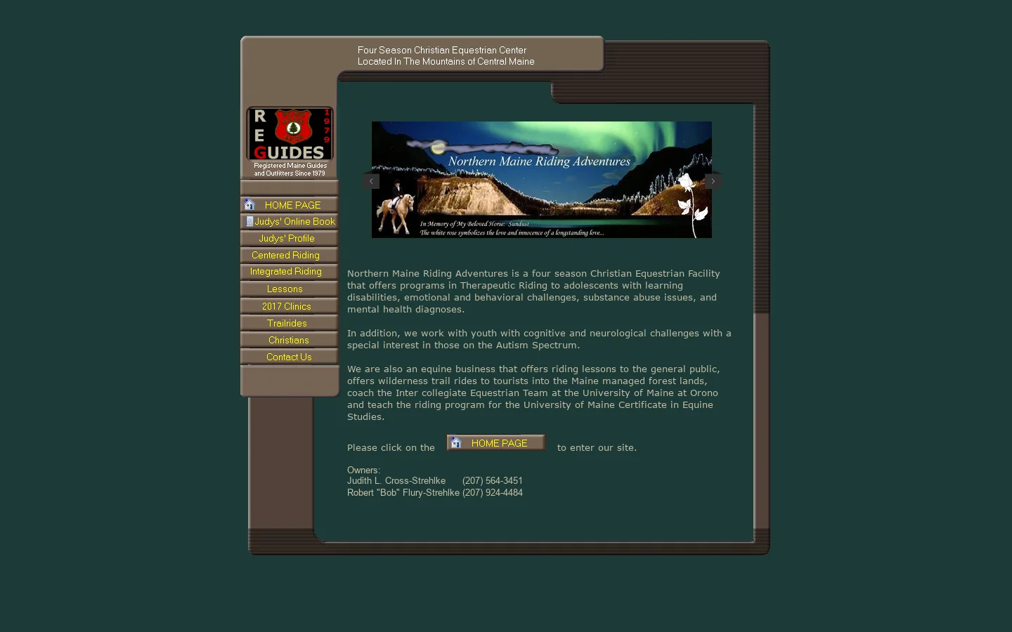 Northern Maine Riding Adventures - Maine Guides and Outfitters 首页截图