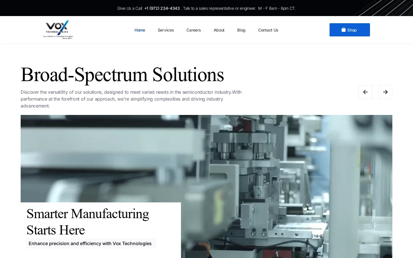 Vox Technologies 首页截图