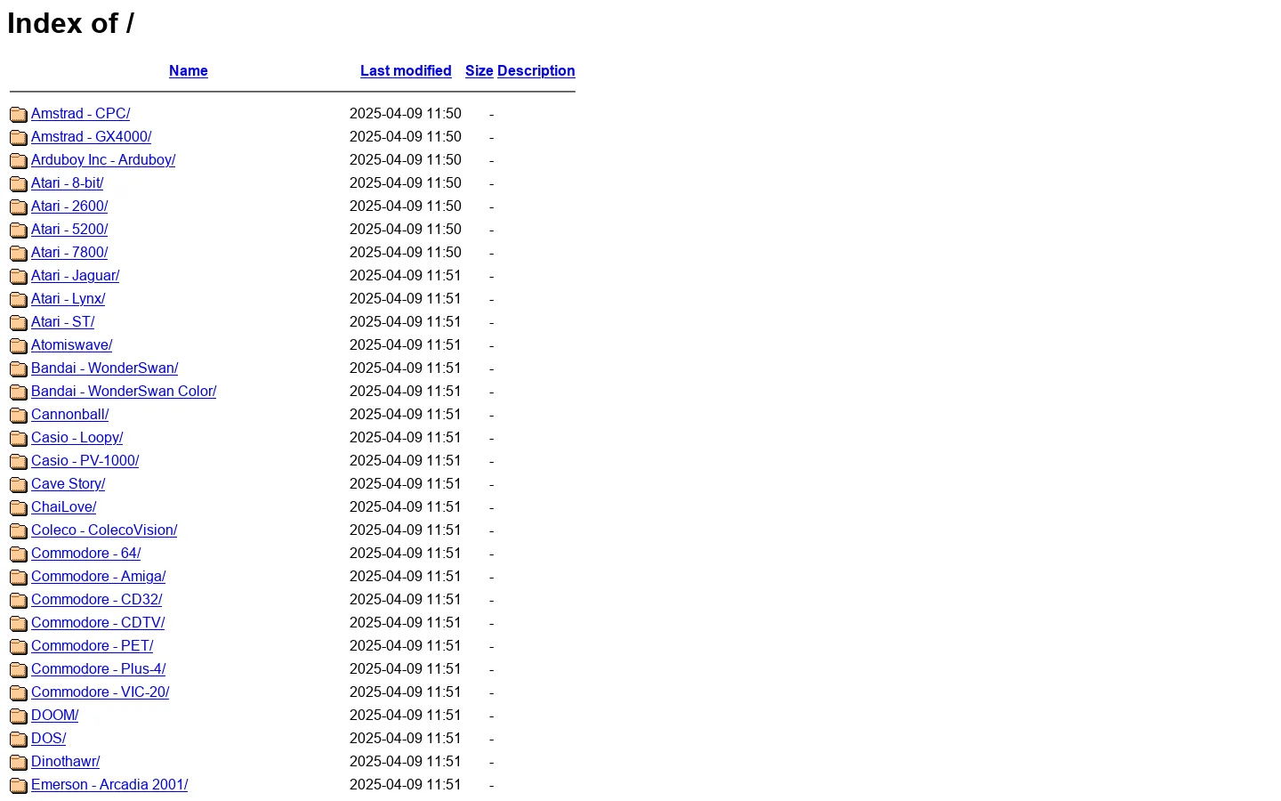 Index of / 首页截图