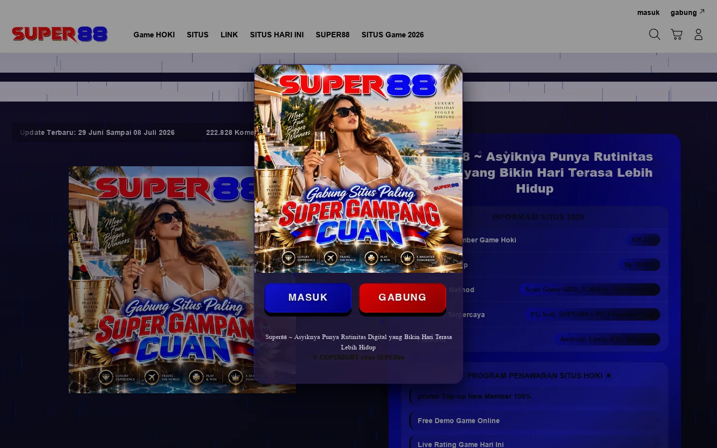 Super88 ~ Asyiknya Punya Rutinitas Digital yang Bikin Hari Terasa Lebih Hidup 首页截图