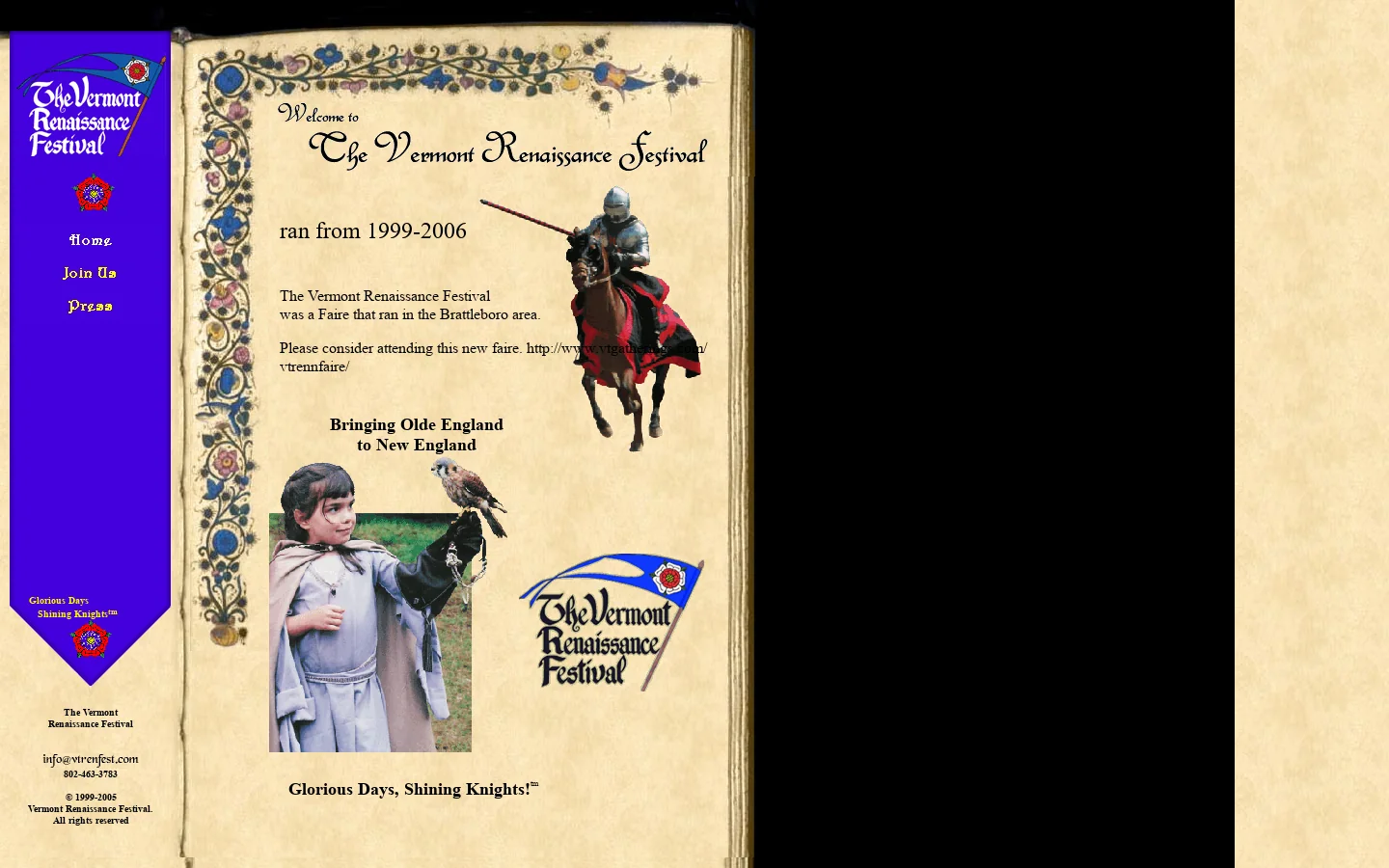 The Vermont Renaissance Festival - Home 首页截图