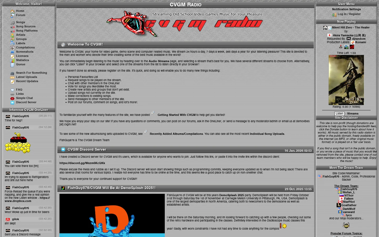 CVGM Radio 首页截图