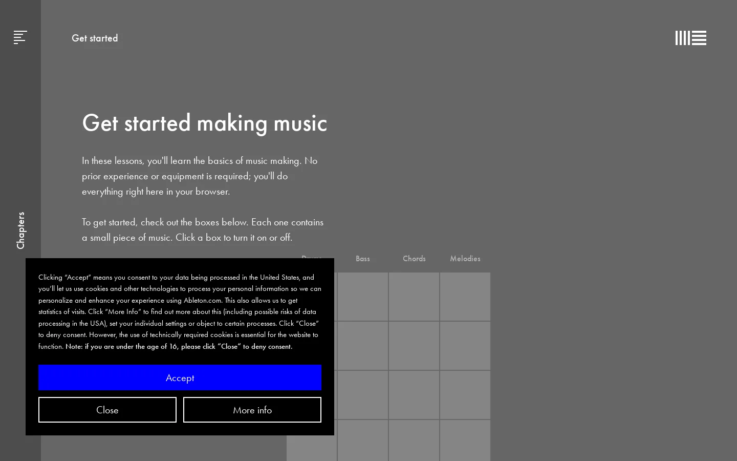 Learning Music 首页截图