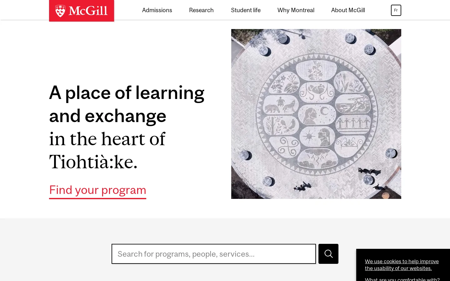 McGill University 首页截图