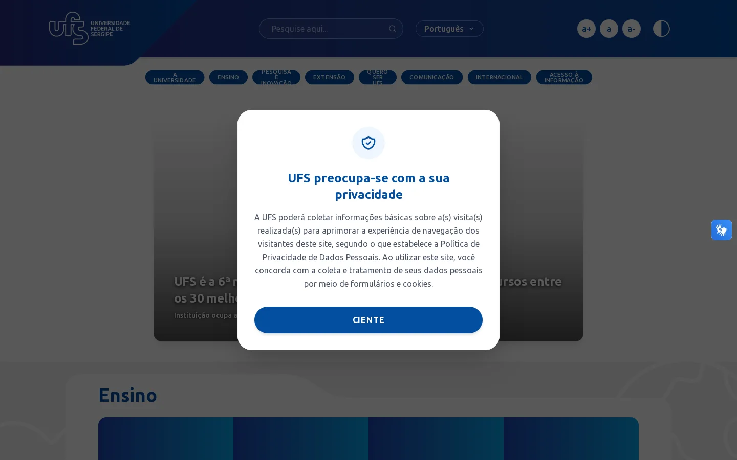 Portal UFS 首页截图