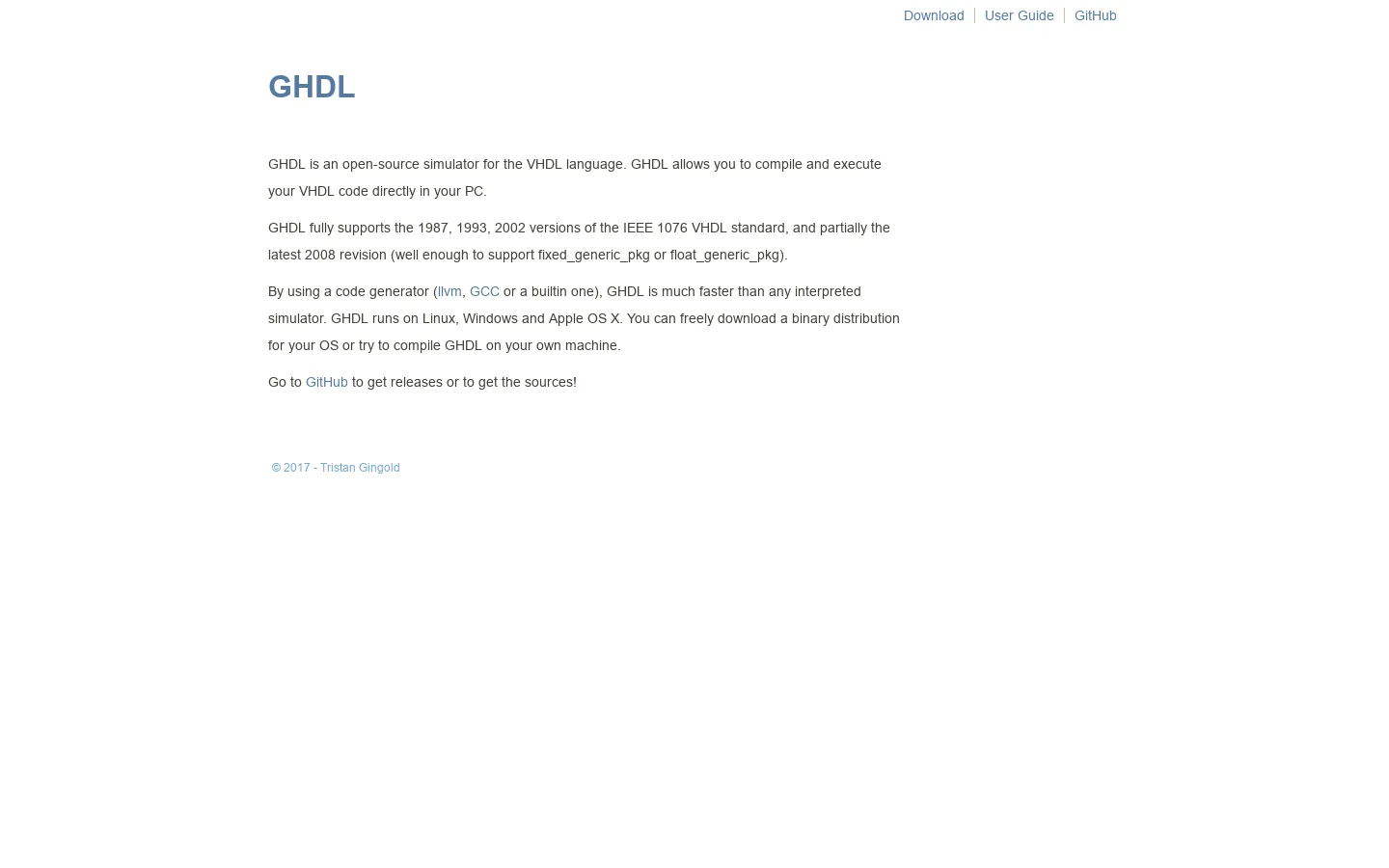 GHDL Main/Home Page 首页截图