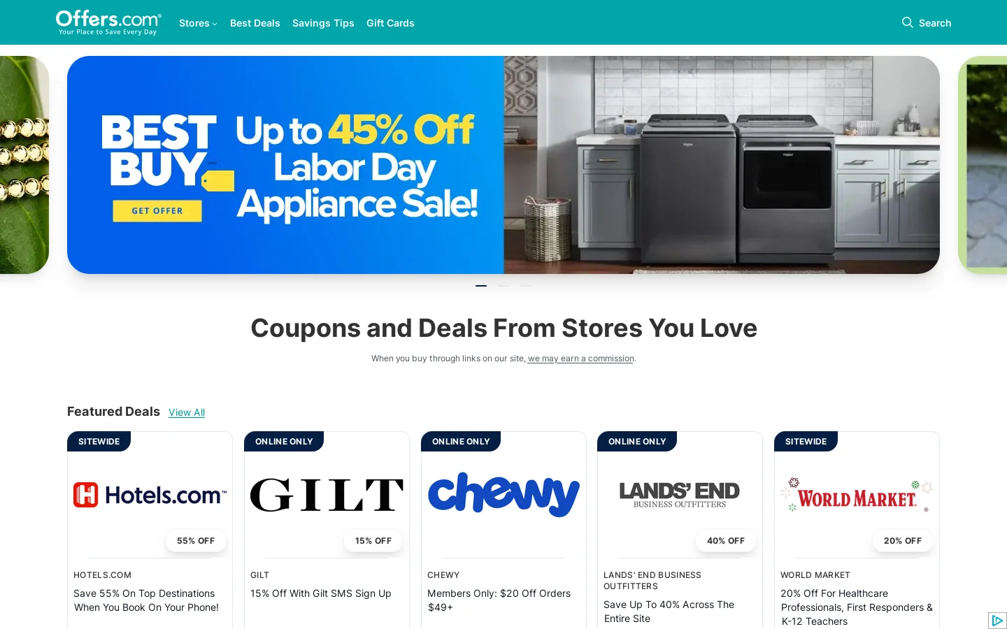 Offers.com 首页截图