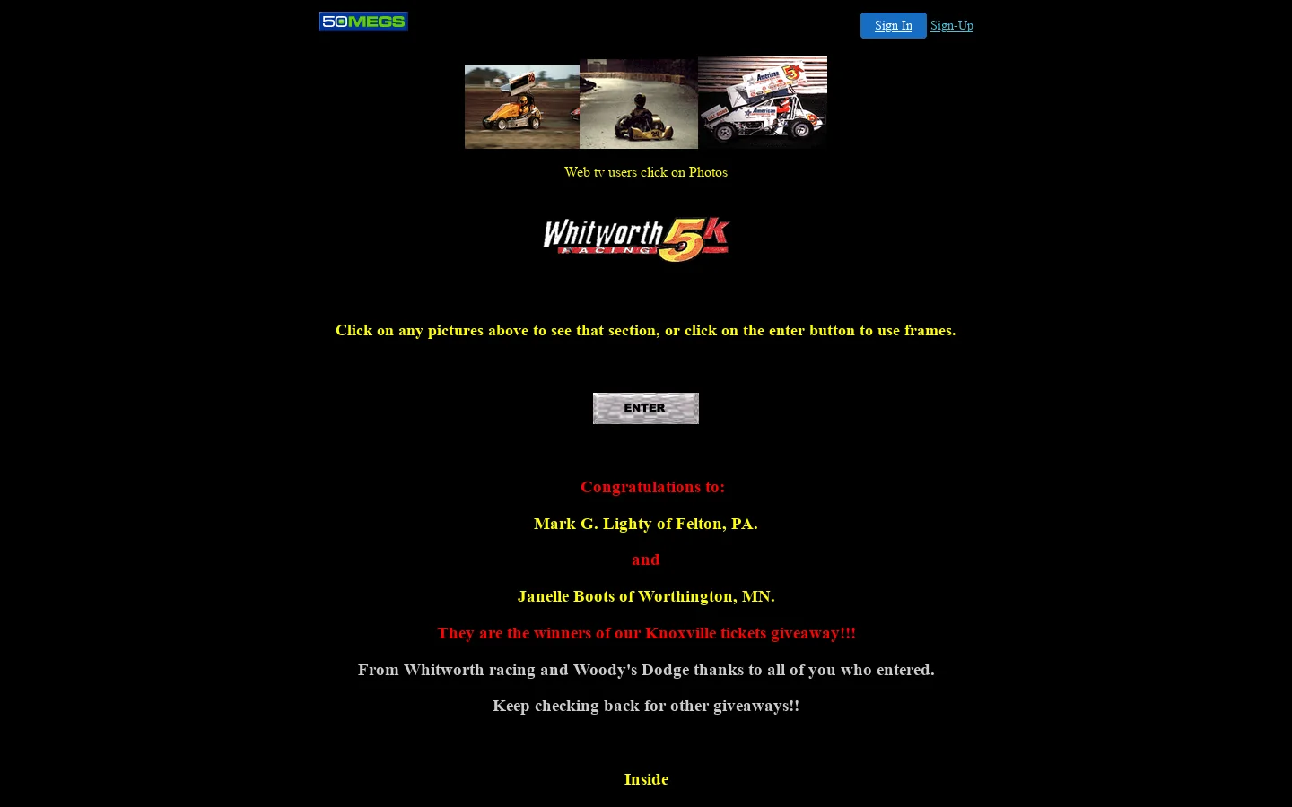 Sprint Cars,Whitworth Racing 首页截图