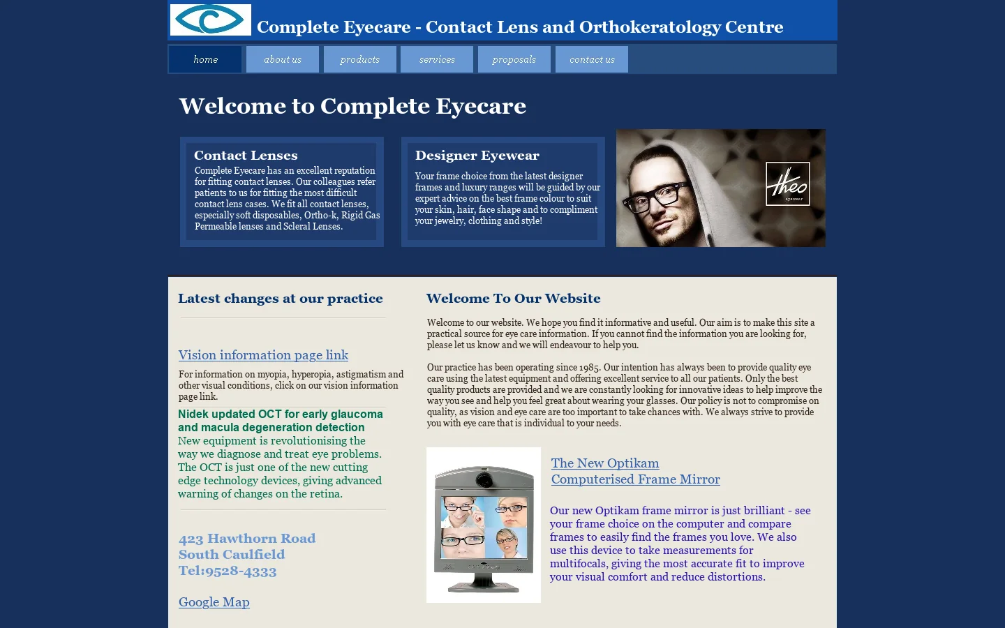 Complete Eyecare 首页截图