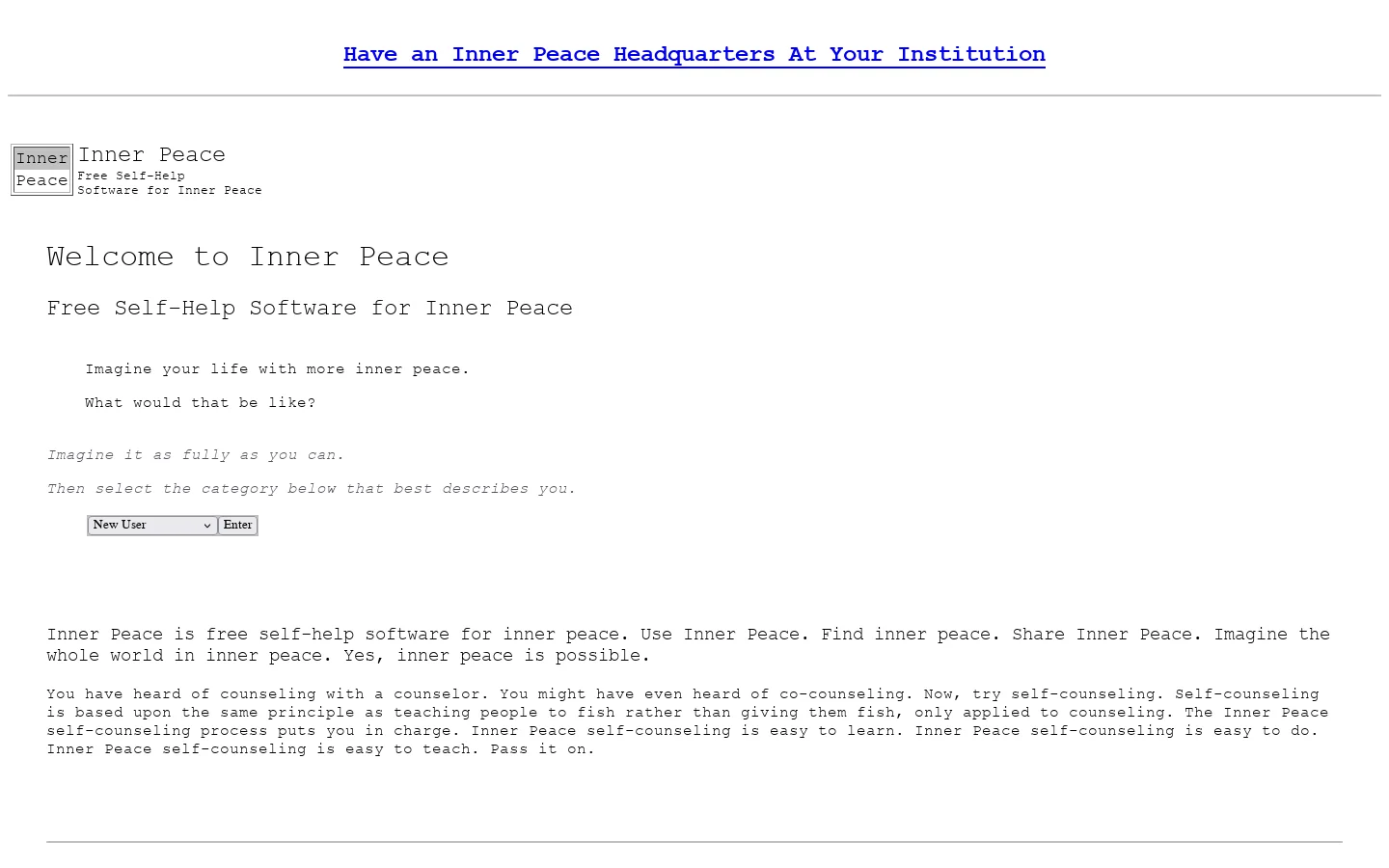 Inner Peace 首页截图