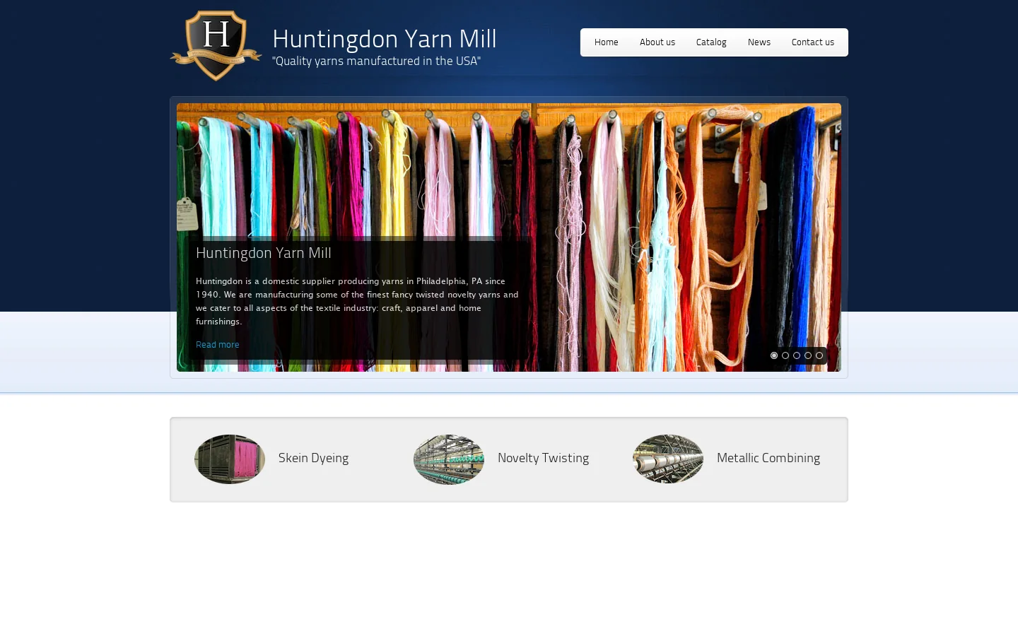 Huntingdon Yarn Mill 首页截图