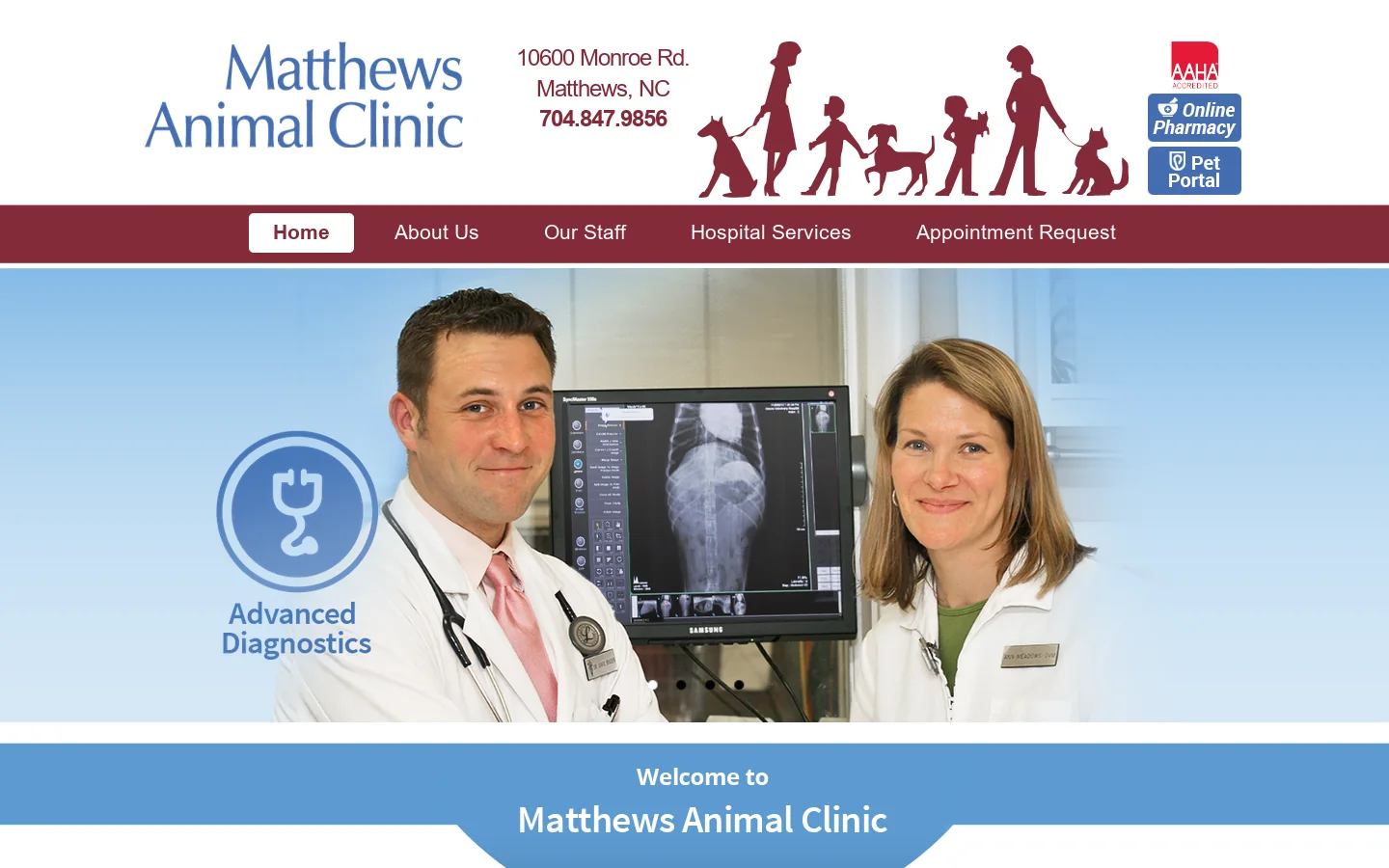 Matthews Animal Clinic 首页截图