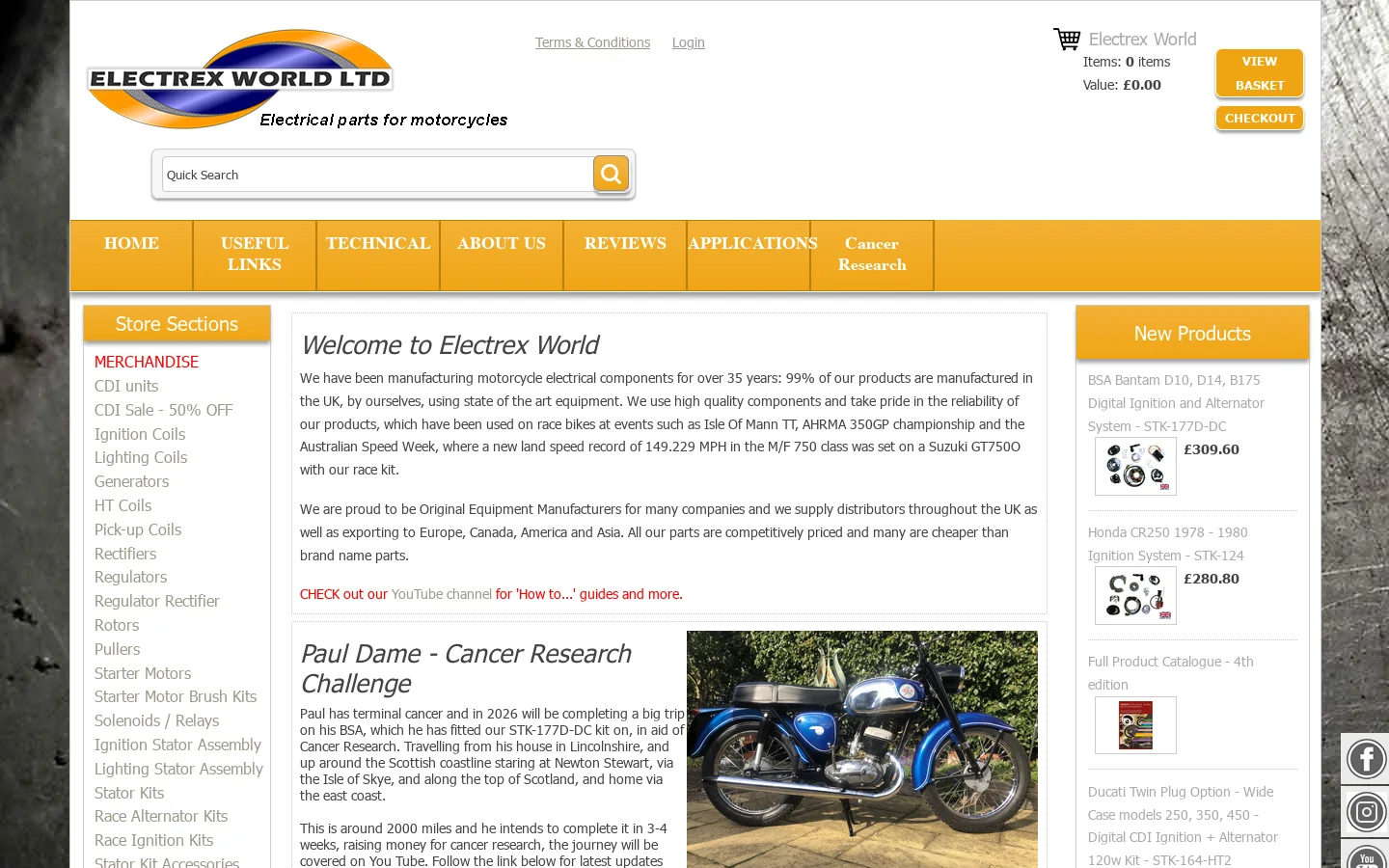 Electrex World 首页截图