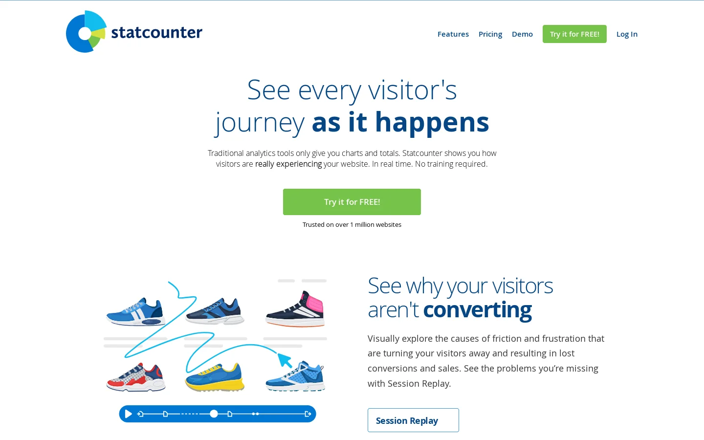 Statcounter 首页截图