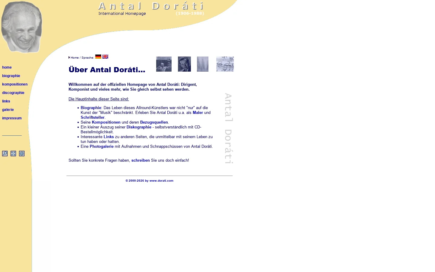 Antal Dorati - Musiker: Dirigent, Komponist, Maler, Schrifsteller, Philosoph, Kuenstler ... 首页截图