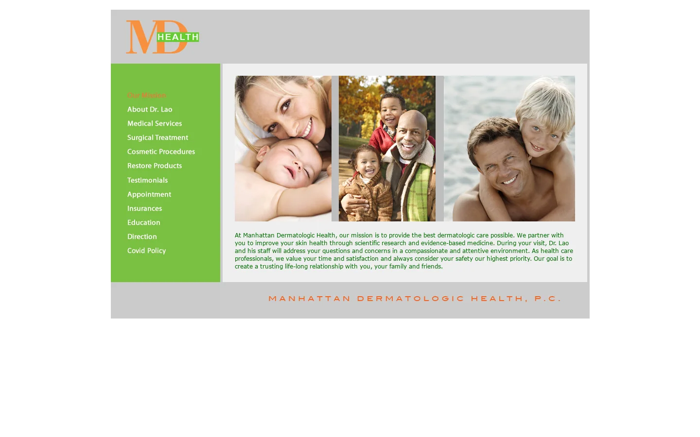 Manhattan Dermatologic Health :: Dr. Pai Lao :: Board Certified Dermatologist 首页截图