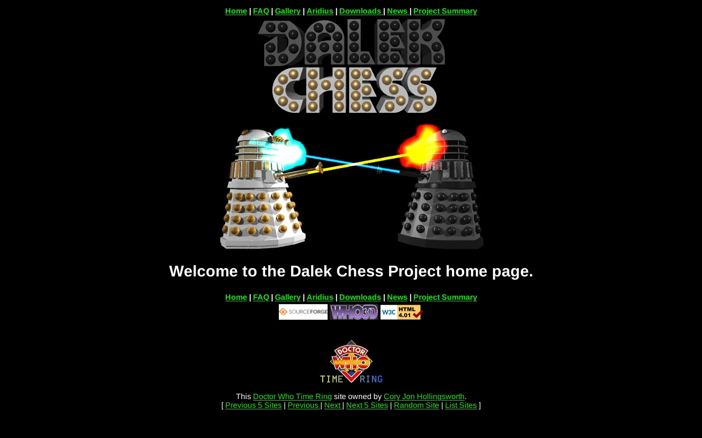 Dalek Chess Home Page 首页截图