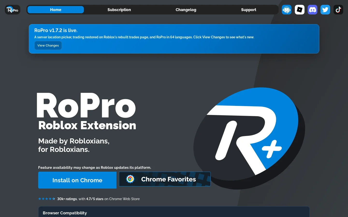 RoPro 首页截图