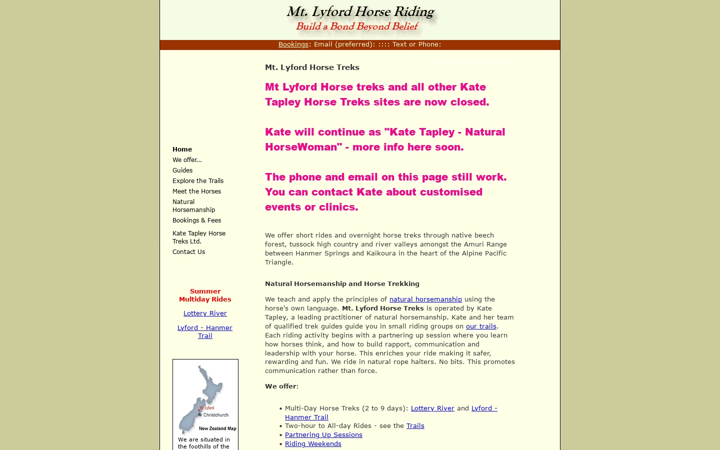 Mt. Lyford Horse Riding 首页截图