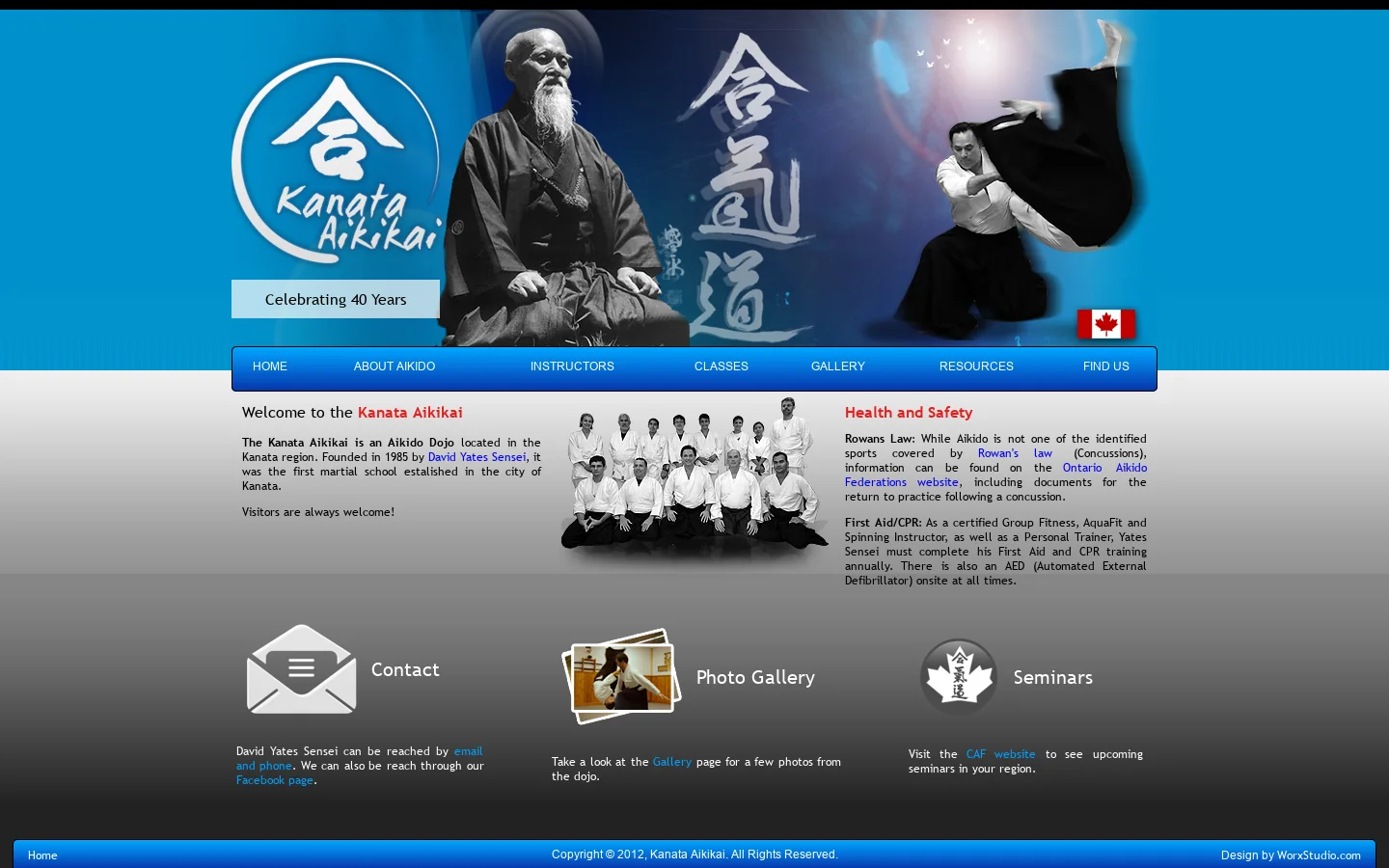 Kanata Aikikai 首页截图