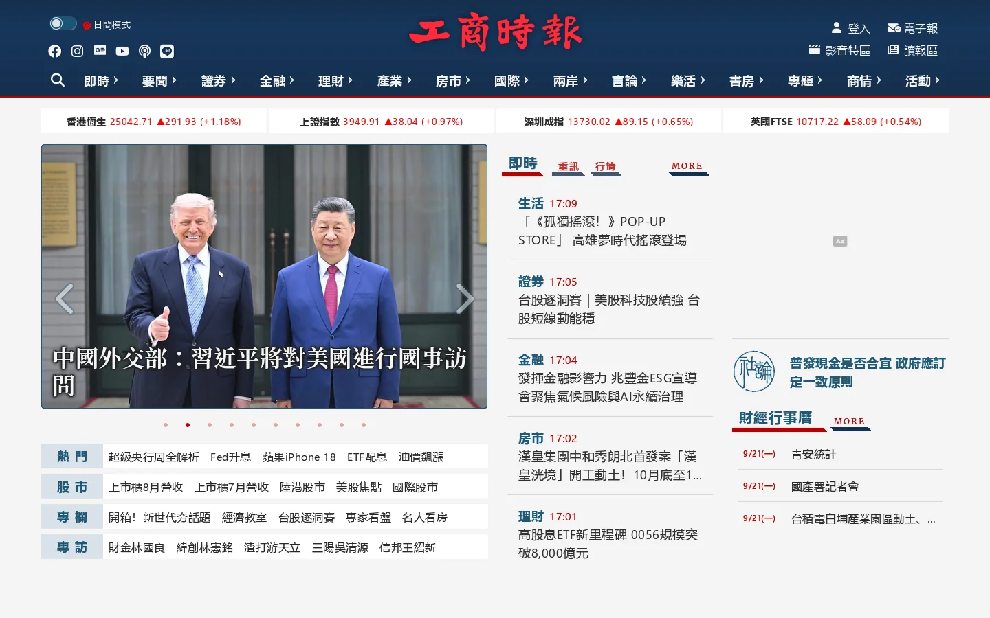工商時報 - www.ctee.com.tw 首页截图
