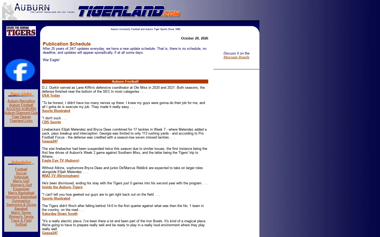 Tigerland 首页截图