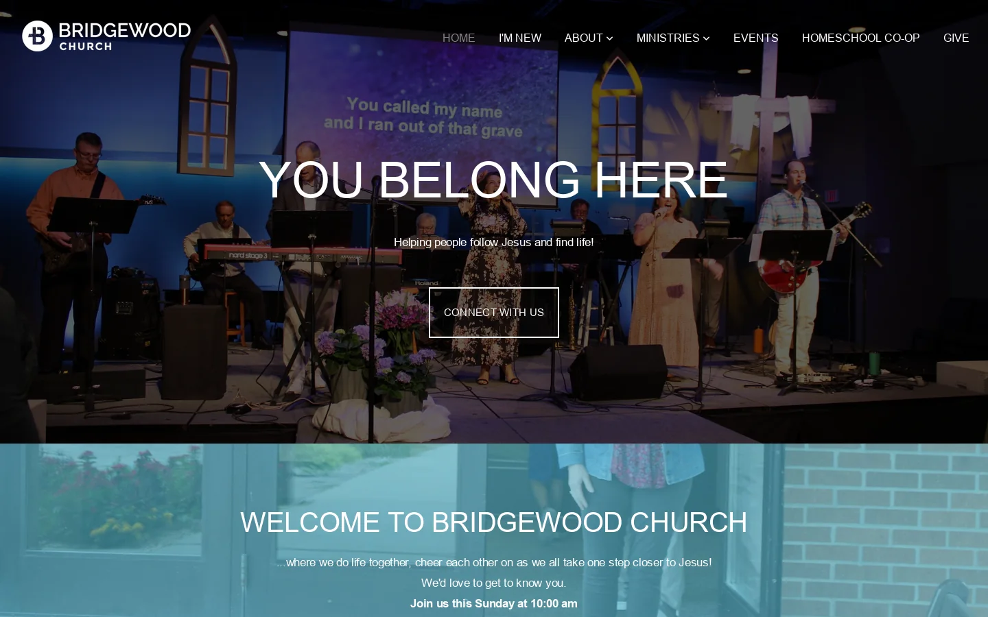 Bridgewood Church 首页截图