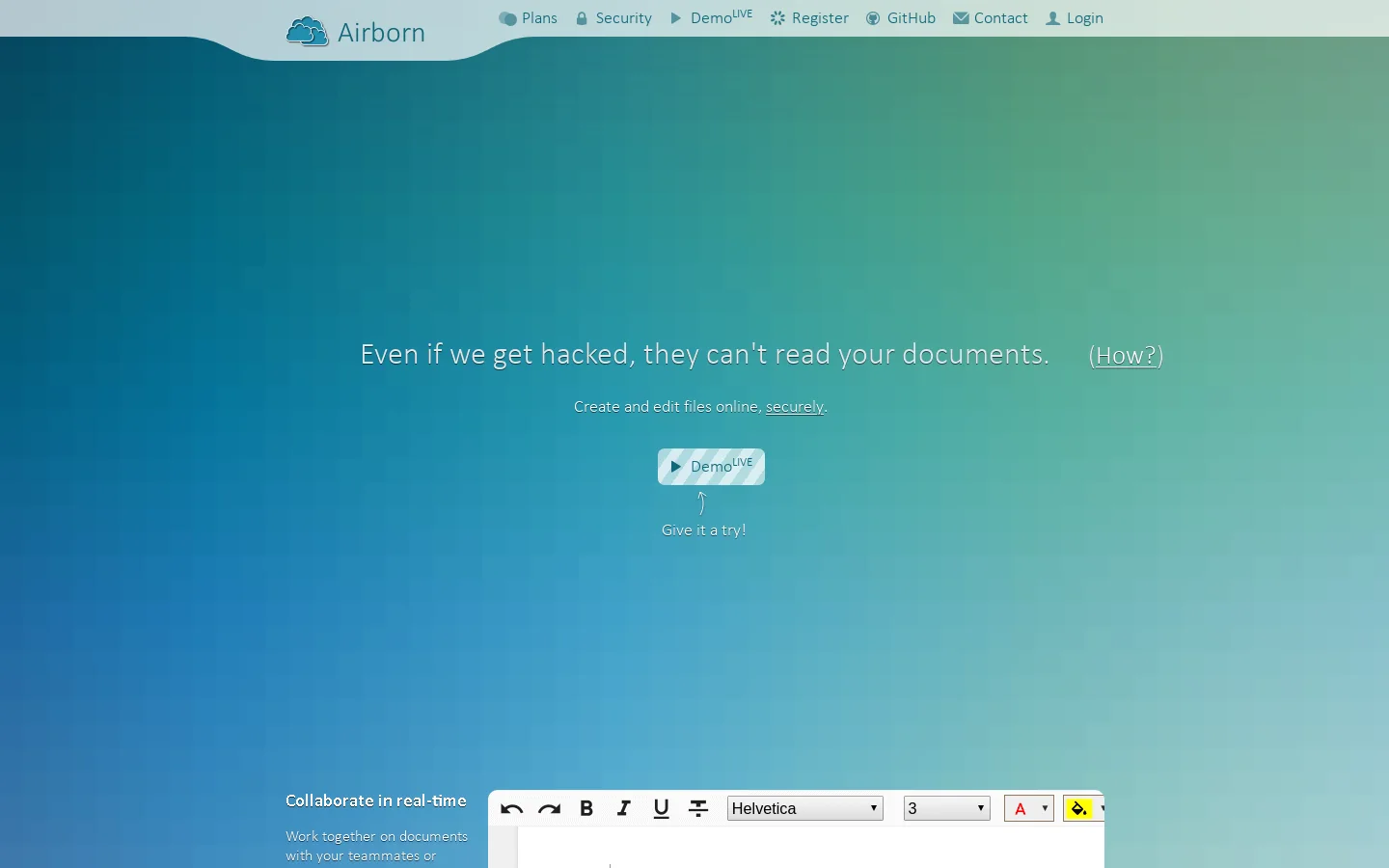 Airborn 首页截图