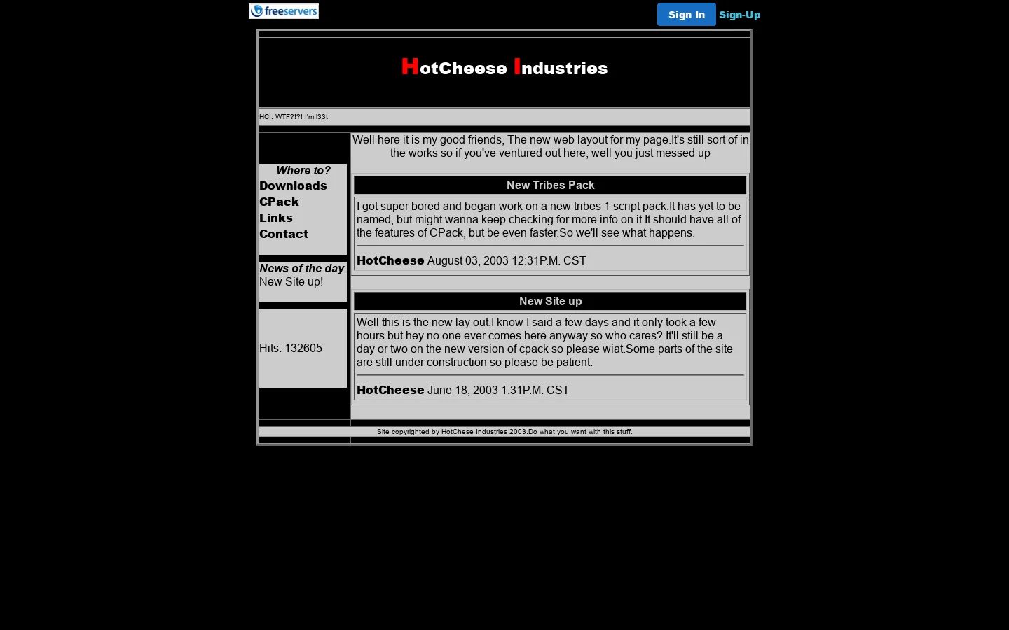 HotCheese Industries 首页截图