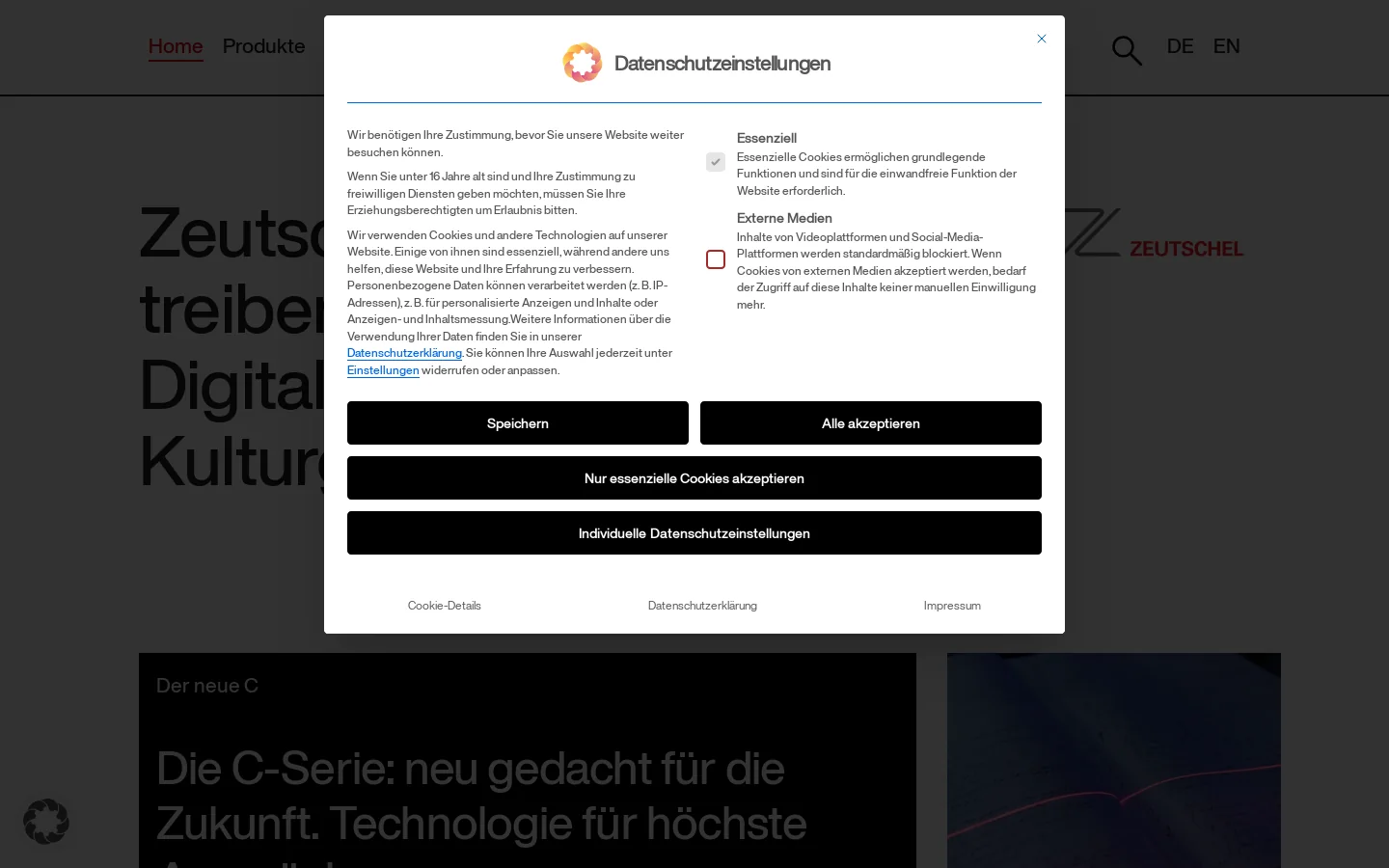 Zeutschel 首页截图
