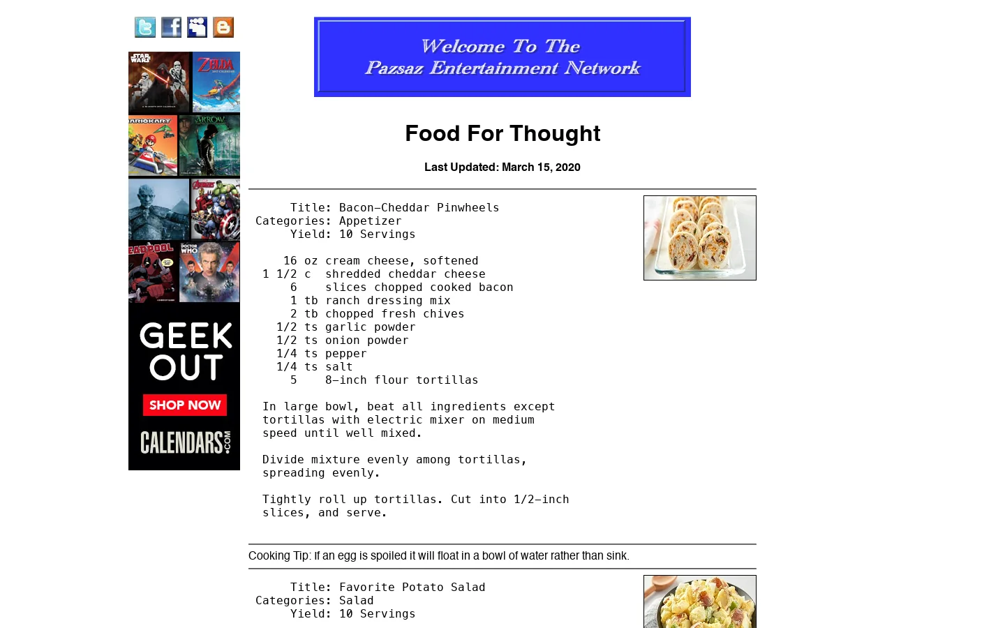 Food For Thought 首页截图
