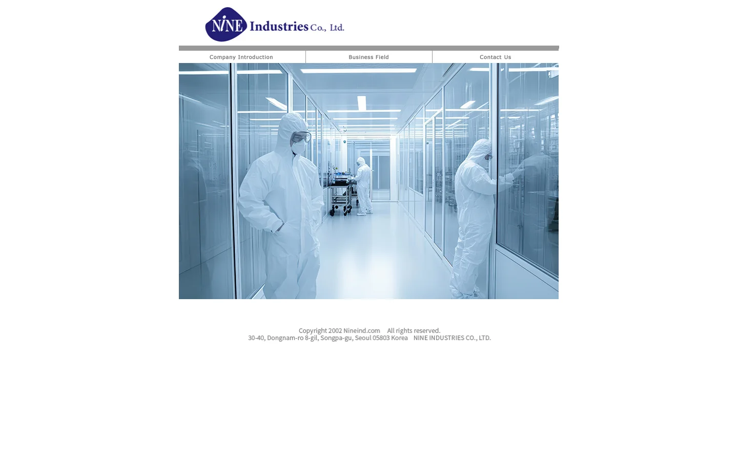 Welcome to Nine industries 首页截图