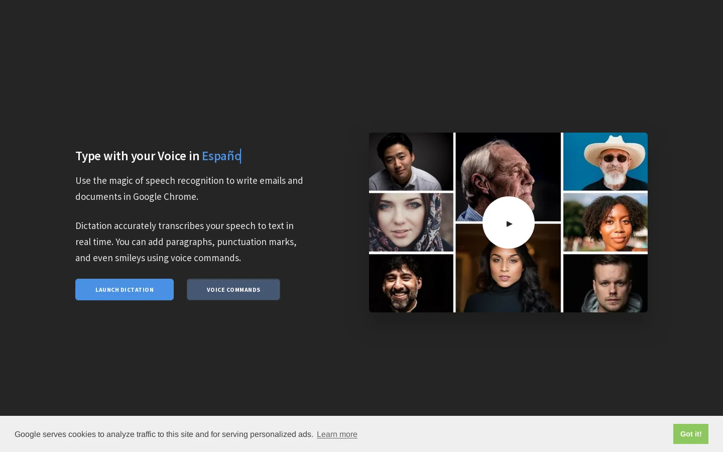Voice Dictation - Online Speech Recognition 首页截图