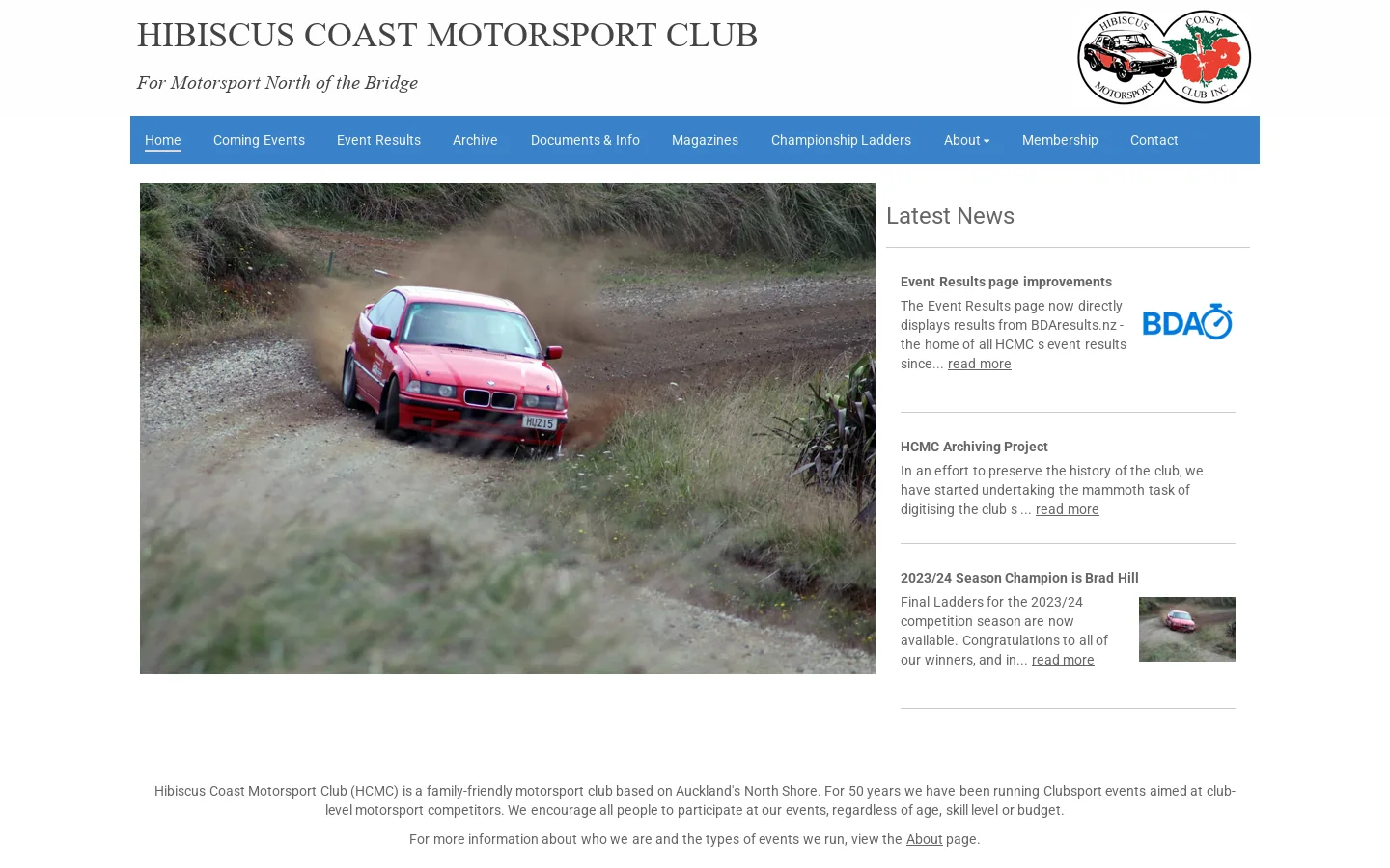 Hibiscus Coast Motorsport Club Inc - Home 首页截图