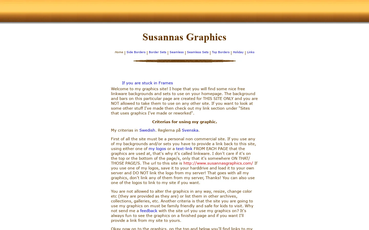 Susannas Graphics 首页截图