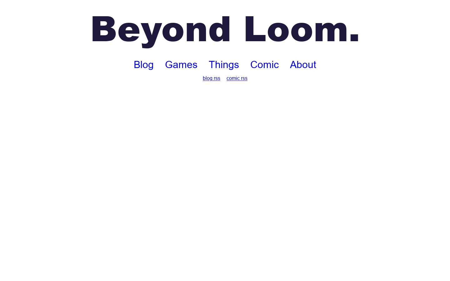 Beyond Loom 首页截图