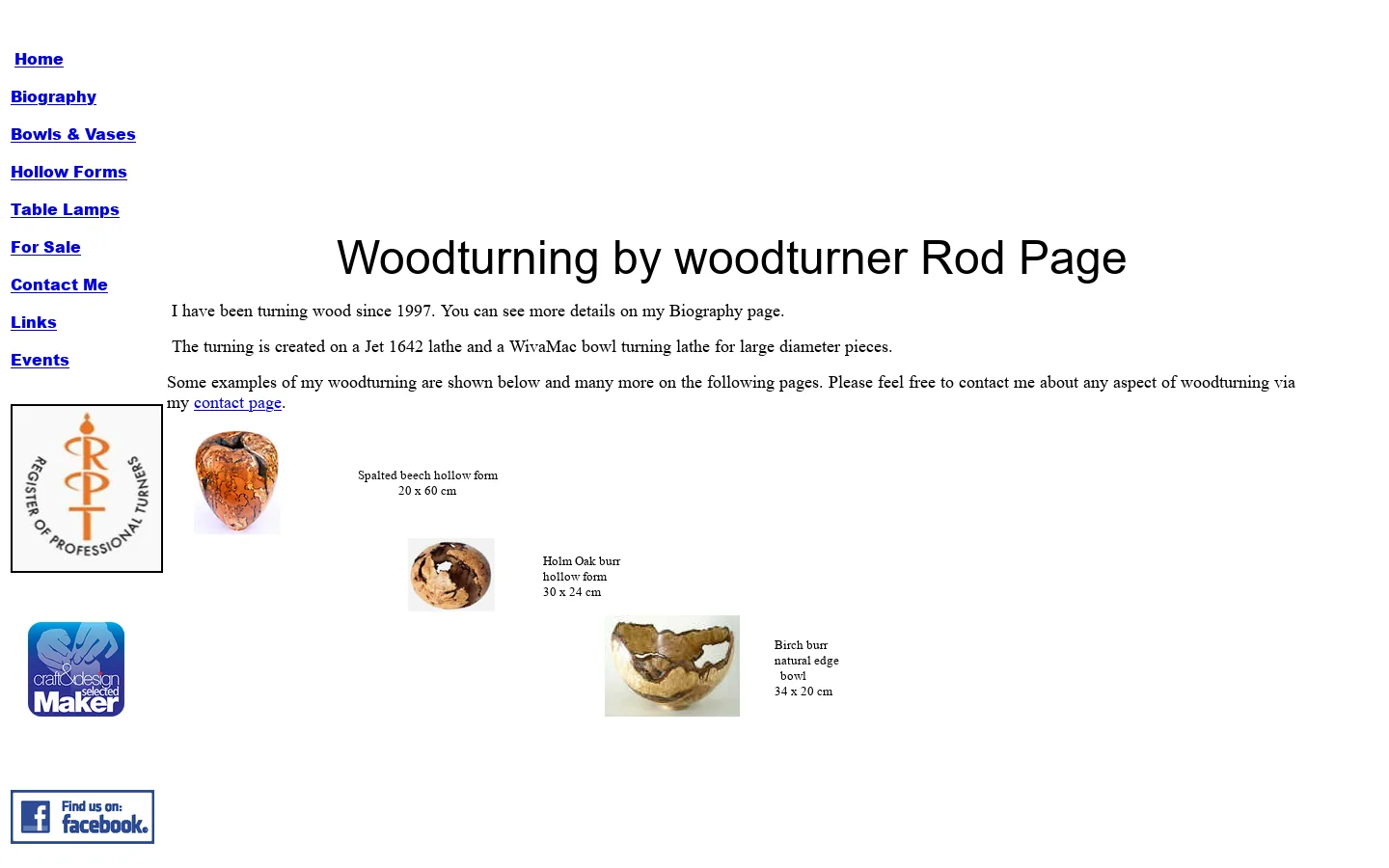 Woodturning by woodturner Rod Page 首页截图