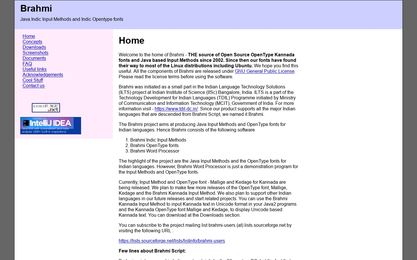 Brahmi Home 首页截图