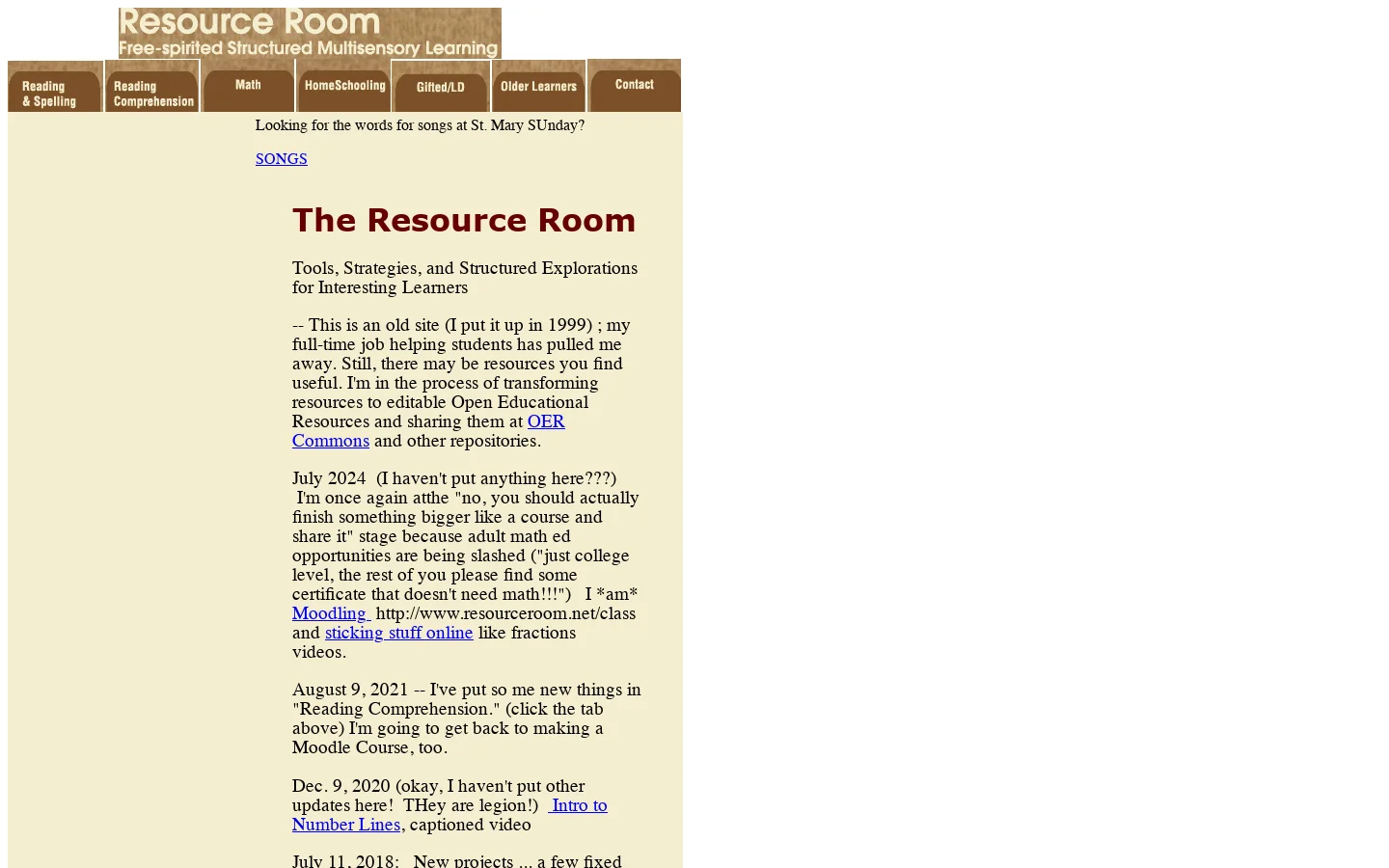 Resource Room 首页截图
