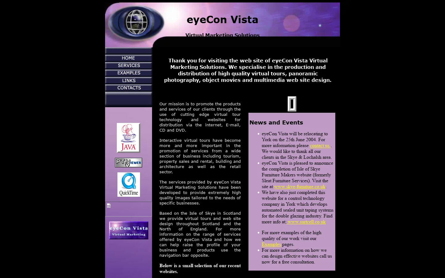 eyeCon Vista Virtual Marketing Solutions Ltd 首页截图